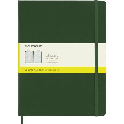 Notes Moleskine XL (19x25cm) w kratkę, twarda oprawa, myrtle green, 192 stron Notes Moleskine XL (19x25cm) w kratkę, twarda oprawa, myrtle green, 192 stron