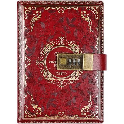 inna (Inny) NOTES SKÓRZANY VINTAGE ZAMYKANY NA KOD SEKRETNY ELEGANCKI DZIENNIK A5 CZRWN inna (Inny) NOTES SKÓRZANY VINTAGE ZAMYKANY NA KOD SEKRETNY ELEGANCKI DZIENNIK A5 CZRWN