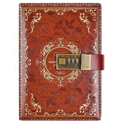 inna (Inny) NOTES SKÓRZANY VINTAGE ZAMYKANY NA KOD SEKRETNY ELEGANCKI DZIENNIK A5 PMRCZ inna (Inny) NOTES SKÓRZANY VINTAGE ZAMYKANY NA KOD SEKRETNY ELEGANCKI DZIENNIK A5 PMRCZ