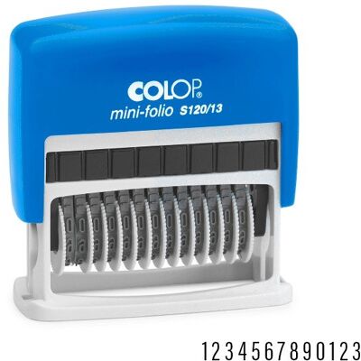 Numerator Mini-Folio Colop S120/13 Niebieski 13-Cyfrowy Numerator Mini-Folio Colop S120/13 Niebieski 13-Cyfrowy