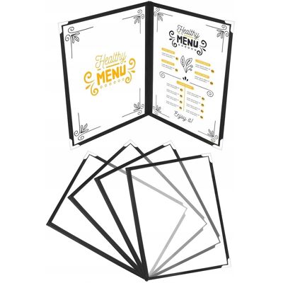 Inny producent Okładki Na Menu 5 Sztuk Podwójne Czarne A4 Pokrowce Na Menu Folder Inny producent Okładki Na Menu 5 Sztuk Podwójne Czarne A4 Pokrowce Na Menu Folder