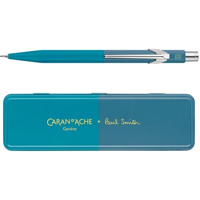 CARAN D'ACHE Ołówek mechaniczny 844 0,5mm, Paul Smith Ed4 w pudełku Cyan/Steel CARAN D'ACHE Ołówek mechaniczny 844 0,5mm, Paul Smith Ed4 w pudełku Cyan/Steel