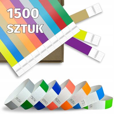 Cinta Punto Opaski Na Rękę Nadgarstek Tyvek Kolorowe Impreza Event 1500 Sztuk Cinta Punto Opaski Na Rękę Nadgarstek Tyvek Kolorowe Impreza Event 1500 Sztuk