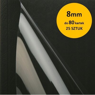Opus O.Office Termokładki A4 8mm Czarne 25 Szt Do 80 Kartek Opus O.Office Termokładki A4 8mm Czarne 25 Szt Do 80 Kartek