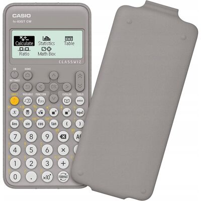 Outlet Kalkulator naukowy CASIO FX-83GTCW-W-UT szary szkolny osłona etui Outlet Kalkulator naukowy CASIO FX-83GTCW-W-UT szary szkolny osłona etui