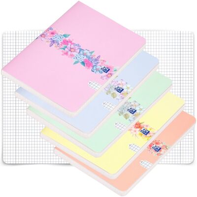 Hamelin Oxford, 5x Brulion MO FLOWERS TOUCH B5/96K, kratka z marginesem (zestaw) Hamelin Oxford, 5x Brulion MO FLOWERS TOUCH B5/96K, kratka z marginesem (zestaw)