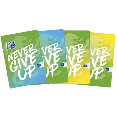 Hamelin Oxford, Zeszyt A4 60K Kratka Oxford Never Give Up Mix Pakiet 5 Szt. Hamelin Oxford, Zeszyt A4 60K Kratka Oxford Never Give Up Mix Pakiet 5 Szt.