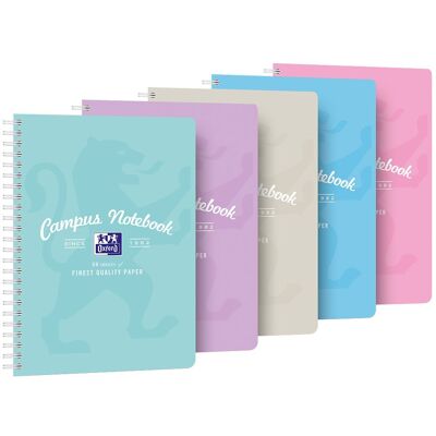 Hamelin Oxford, Kołozeszyt B5 Oxford Campus Pastel 80 Kartek, Kratka 5 sztuk Pakiet MIX Hamelin Oxford, Kołozeszyt B5 Oxford Campus Pastel 80 Kartek, Kratka 5 sztuk Pakiet MIX