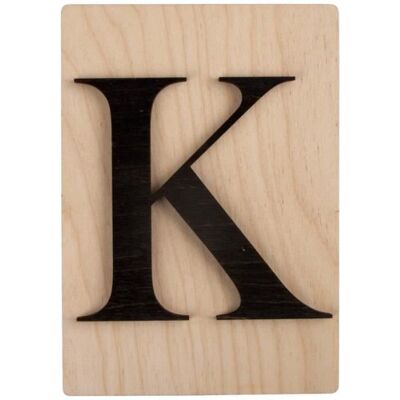 Rayher Ozdobne drewniane litery w stylu Scrabble - 14,9 x 10,5 cm K Rayher Ozdobne drewniane litery w stylu Scrabble - 14,9 x 10,5 cm K