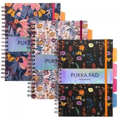 Paczka Kołozeszyt Pukka Pad B5 Project Book Bloom 3 Szt Mix Paczka Kołozeszyt Pukka Pad B5 Project Book Bloom 3 Szt Mix