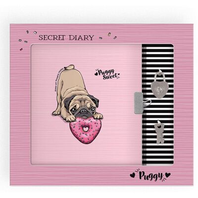 Argus Pamiętnik Na Kłódkę, Piesek Kolekcja 'Sweet Puggy' Argus Pamiętnik Na Kłódkę, Piesek Kolekcja 'Sweet Puggy'