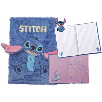 Pamiętnik pluszowy A4 96k linia Stitch niebieski Paso Pamiętnik pluszowy A4 96k linia Stitch niebieski Paso