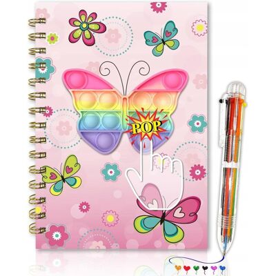 inna (Inny) PAMIĘTNIK POP IT MOTYL A5 NOTATNIK SPIRALNY DLA DZIECI + DŁUGOPIS inna (Inny) PAMIĘTNIK POP IT MOTYL A5 NOTATNIK SPIRALNY DLA DZIECI + DŁUGOPIS
