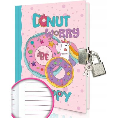 inna (Inny) PAMIĘTNIK Z KŁÓDKĄ DONUT JEDNOROŻEC SEKRETNY NOTATNIK DLA DZIECI 80 KARTEK inna (Inny) PAMIĘTNIK Z KŁÓDKĄ DONUT JEDNOROŻEC SEKRETNY NOTATNIK DLA DZIECI 80 KARTEK