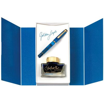 Pelikan Classic M200 Pióro wieczne F Golden Lapis + atrament Edelstein Pelikan Classic M200 Pióro wieczne F Golden Lapis + atrament Edelstein