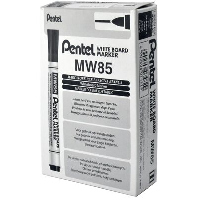 Pentel, Marker Suchościeralny, Ekonomiczny Mw85, Czarny, 12 Szt. Pentel, Marker Suchościeralny, Ekonomiczny Mw85, Czarny, 12 Szt.