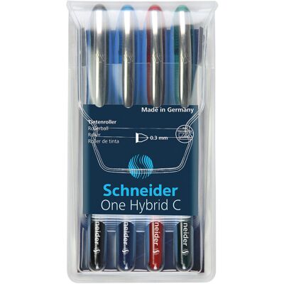 Schneider Pióro kulkowe, One Hybrid C, 0,3 mm, 4 sztuki Schneider Pióro kulkowe, One Hybrid C, 0,3 mm, 4 sztuki