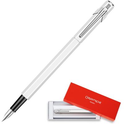 pióro wieczne caran d'ache 849, ef, białe pióro wieczne caran d'ache 849, ef, białe