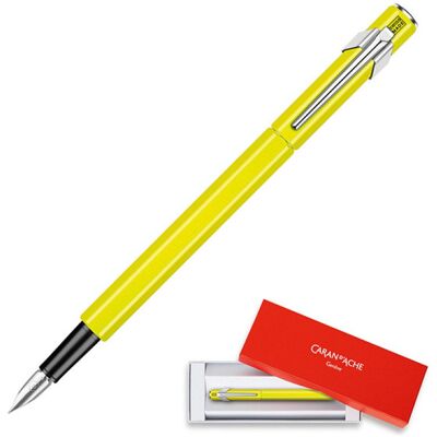 pióro wieczne caran d'ache 849 fluo line, m, żółte pióro wieczne caran d'ache 849 fluo line, m, żółte