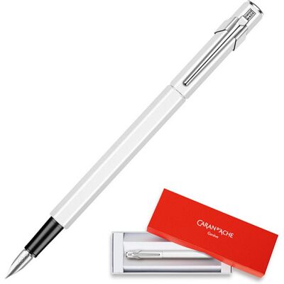 pióro wieczne caran d'ache 849, m, białe pióro wieczne caran d'ache 849, m, białe