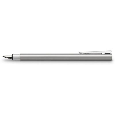 Pióro Wieczne Faber-Castell Neo Slim Stalowe Błyszczące EF Pióro Wieczne Faber-Castell Neo Slim Stalowe Błyszczące EF