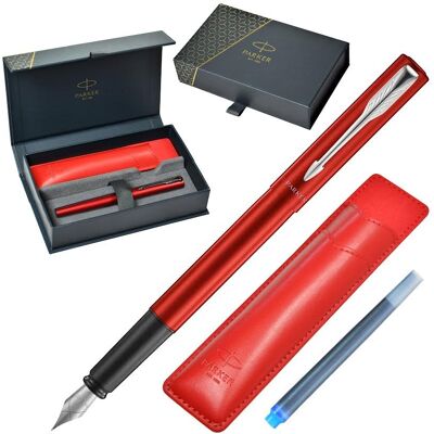 Pióro wieczne Parker VECTOR XL czerwone z etui w ozdobnym pudełku Pióro wieczne Parker VECTOR XL czerwone z etui w ozdobnym pudełku