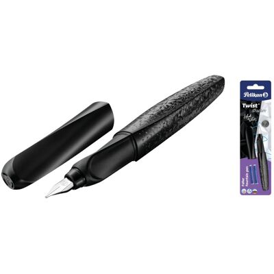 Pióro Wieczne Pelikan Twist Czarne Structure Black M P457 + 2 Naboje 824637 Pióro Wieczne Pelikan Twist Czarne Structure Black M P457 + 2 Naboje 824637