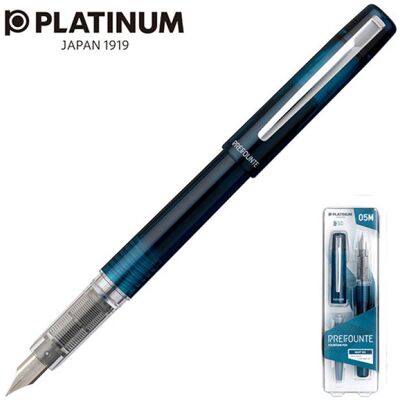 pióro wieczne platinum prefounte night sea, m, w plastikowym opakowaniu, na blistrze, niebieskie pióro wieczne platinum prefounte night sea, m, w plastikowym opakowaniu, na blistrze, niebieskie