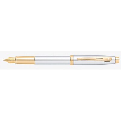 pióro wieczne sheaffer 100 (9340), chromowane/złote pióro wieczne sheaffer 100 (9340), chromowane/złote