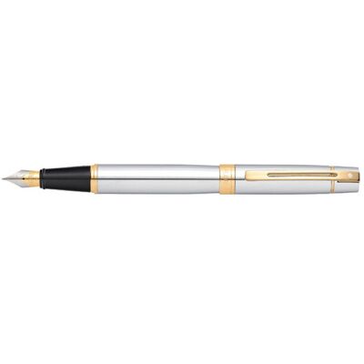 pióro wieczne sheaffer 300 (9342), chromowane/złote pióro wieczne sheaffer 300 (9342), chromowane/złote