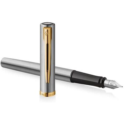 Pióro wieczne Waterman Impression stalowe GT, stalówka F Elegancki Prezent Pióro wieczne Waterman Impression stalowe GT, stalówka F Elegancki Prezent