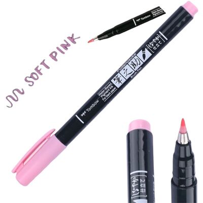 Pisak do kaligrafii pędzelkowy TOMBOW BRUSH PEN fudenosuke pastel różowy pink Pisak do kaligrafii pędzelkowy TOMBOW BRUSH PEN fudenosuke pastel różowy pink