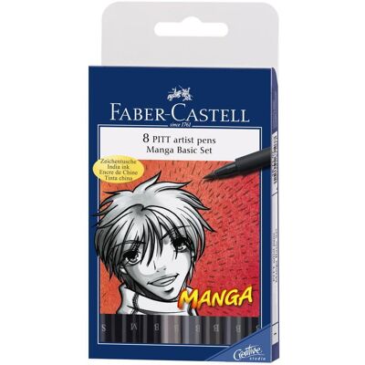 Partner Kalender Pitt Artist Pen Manga 8 Kolorów Basic Faber-Castell 167107Fc Partner Kalender Pitt Artist Pen Manga 8 Kolorów Basic Faber-Castell 167107Fc