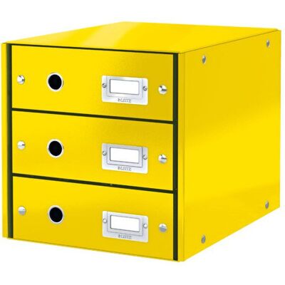 Pojemnik Z 3 Szufladami Leitz C&s,; Żółty 60480016 Pojemnik Z 3 Szufladami Leitz C&s,; Żółty 60480016