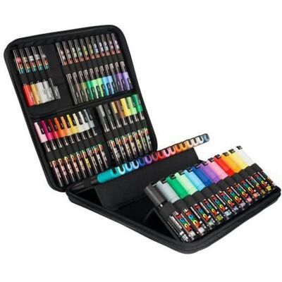 Inny producent POSCA Zestaw 60 markerów z końcówką ekstra cienką, cienką, średnią, szeroką skośną - Kolory w zestawie - Pakiet XXL Inny producent POSCA Zestaw 60 markerów z końcówką ekstra cienką, cienką, średnią, szeroką skośną - Kolory w zestawie - Pakiet XXL