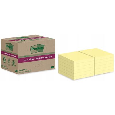 Inny producent Post-It Super Sticky Karteczki Samoprzylepne Z Recyklingu Żółte 840 Kartek Inny producent Post-It Super Sticky Karteczki Samoprzylepne Z Recyklingu Żółte 840 Kartek