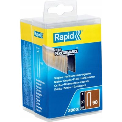 Rapid Zszywki Pcv Typ 90/30 Mm 3000szt. Żywicowane Rapid Zszywki Pcv Typ 90/30 Mm 3000szt. Żywicowane