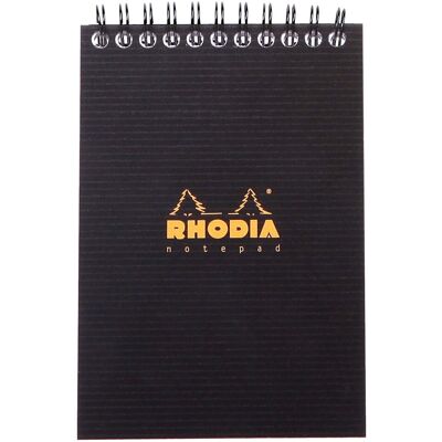 Rhodia Notes Notatnik A6 Czarny 80 Kartek Kratka Clairefontaine Rhodia Notes Notatnik A6 Czarny 80 Kartek Kratka Clairefontaine