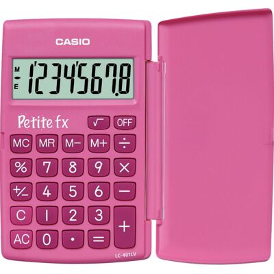 Różowy Kalkulator Szkolny Z Klapką Casio Lc-401lv Biurowy Wygodny Petite Fx Różowy Kalkulator Szkolny Z Klapką Casio Lc-401lv Biurowy Wygodny Petite Fx