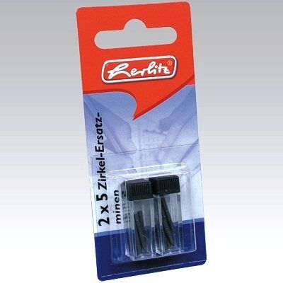 Rysiki grafity do cyrkla 2mm 10szt 1,7cm HERLITZ Rysiki grafity do cyrkla 2mm 10szt 1,7cm HERLITZ