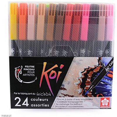 Talens Sakura, pisaki, Color Brush, 24 sztuk Talens Sakura, pisaki, Color Brush, 24 sztuk