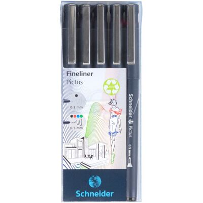 Schneider, Zestaw Cienkopisów Pictus, 5 Sztuk Schneider, Zestaw Cienkopisów Pictus, 5 Sztuk