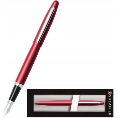 Sheaffer Czerwone pióro wieczne VFM 9403 matowe niklowane + PUDEŁKO Sheaffer Czerwone pióro wieczne VFM 9403 matowe niklowane + PUDEŁKO