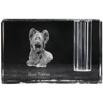 Skye Terrier - stojak na długopis, kryształowy organizer ze zdjęciem psa, unikatowa ozdoba biurka marki Art-Dog Skye Terrier - stojak na długopis, kryształowy organizer ze zdjęciem psa, unikatowa ozdoba biurka marki Art-Dog