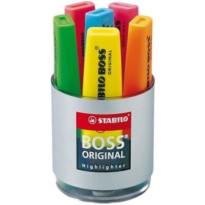 Stabilo, Zakreslacz Stabilo Boss 70 Kpl. 6 + Pojemnik Stabilo, Zakreslacz Stabilo Boss 70 Kpl. 6 + Pojemnik