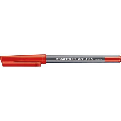 Staedtler Stick 430 M-2 Długopis Średni Czerwony 10 Sztuk Staedtler Stick 430 M-2 Długopis Średni Czerwony 10 Sztuk