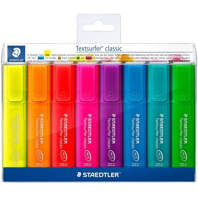 GDD Grupa Dystrybucyjna Daccar Staedtler, Zakreślacz Textsurfer® Classic Neon, 8 Kolorów GDD Grupa Dystrybucyjna Daccar Staedtler, Zakreślacz Textsurfer® Classic Neon, 8 Kolorów