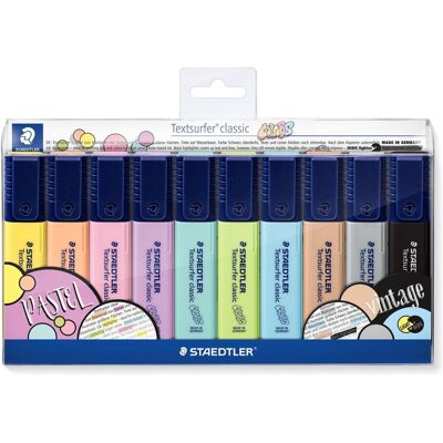 Staedtler Zakreślacz Textsurfer® classic Pastel/Vintage, 10 kolorów Staedtler Zakreślacz Textsurfer® classic Pastel/Vintage, 10 kolorów
