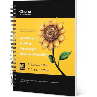 Inny producent SZKICOWNIK A4 120 STRON SPIRALA TWARDA OKŁADKA PAPIER BEZKWASOWY GŁADKI Inny producent SZKICOWNIK A4 120 STRON SPIRALA TWARDA OKŁADKA PAPIER BEZKWASOWY GŁADKI
