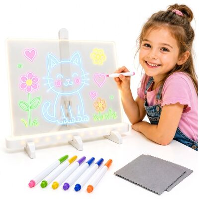 Inny producent Tablica Led Do Rysowania Świecąca Notatnik Led 7 Pisaków A4 Usb Dla Dzieci Inny producent Tablica Led Do Rysowania Świecąca Notatnik Led 7 Pisaków A4 Usb Dla Dzieci